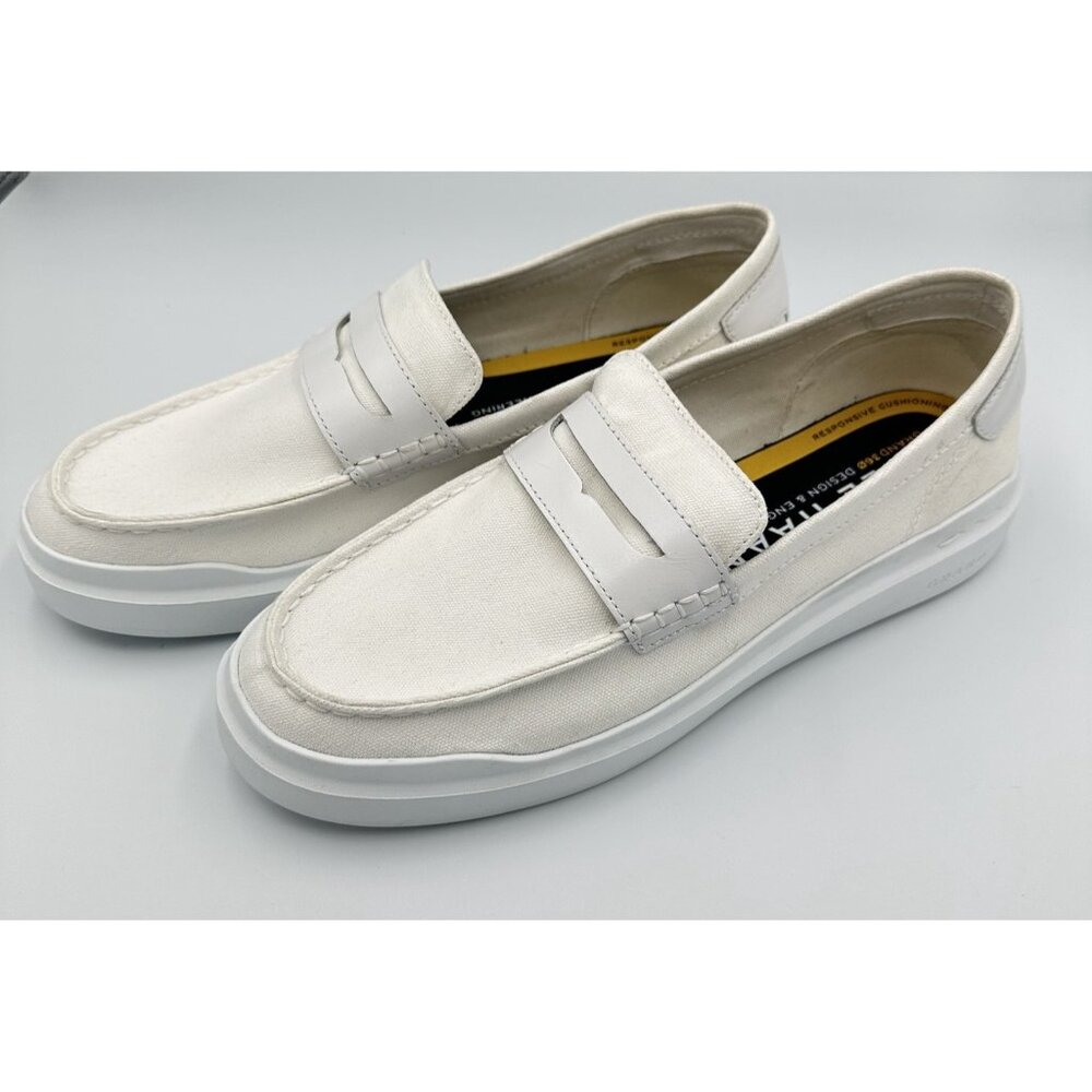 Cole Haan Grand 360 Womens 10.5B White Casual Penny Loafers Shoes Slip On W23260 - Picture 3 of 12